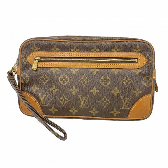 Louis Vuitton Monogram Marly Dragonne GM Clutch Bag M51825 Brown Men's - Picture 1 of 16